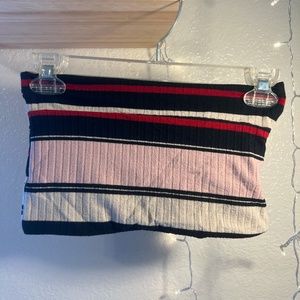TOPSHOP striped crop top